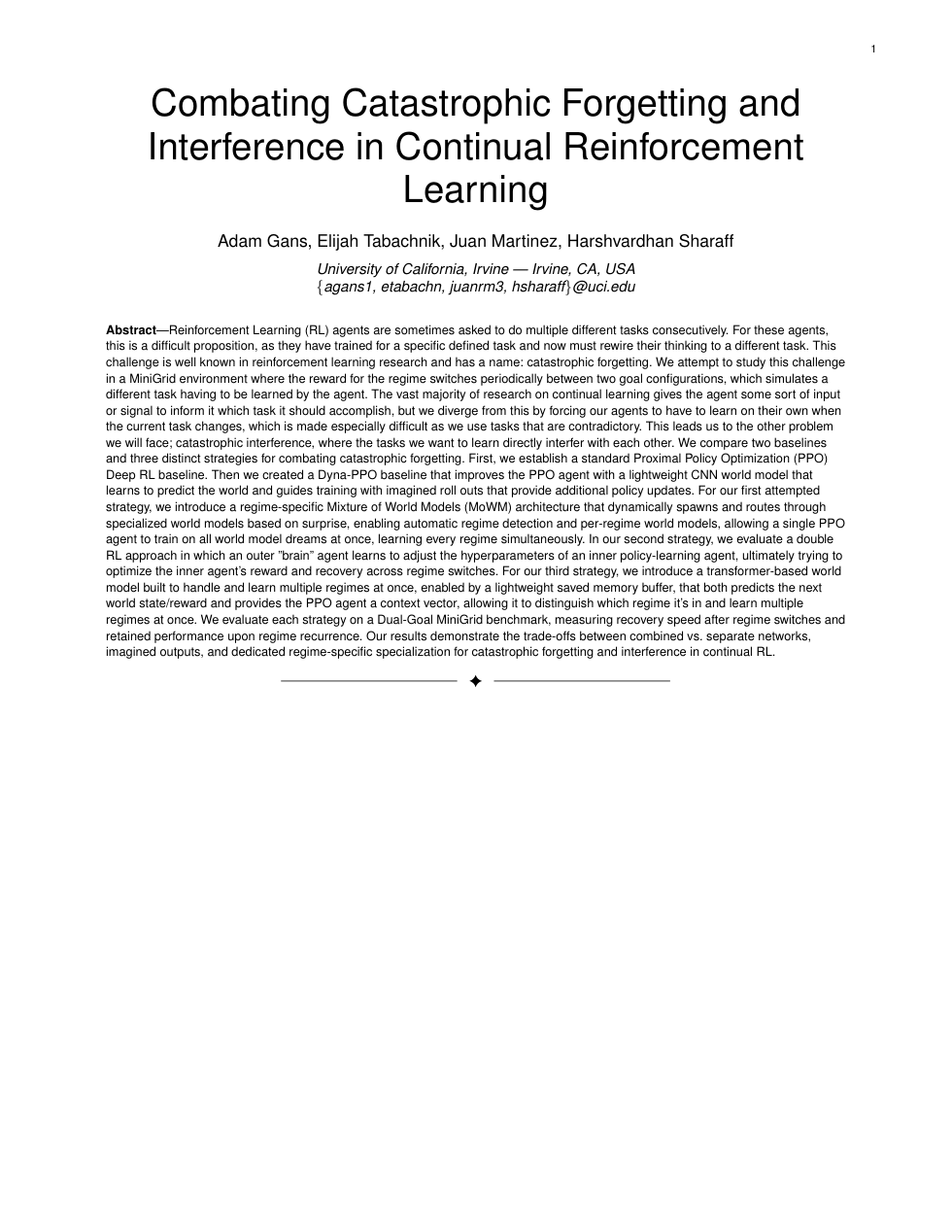First page of the research paper